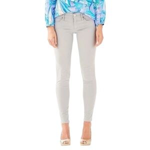 Lilly Pulitzer Worth Jeans in Palm Beach Grey Season-less Soft Stretchy Size 12